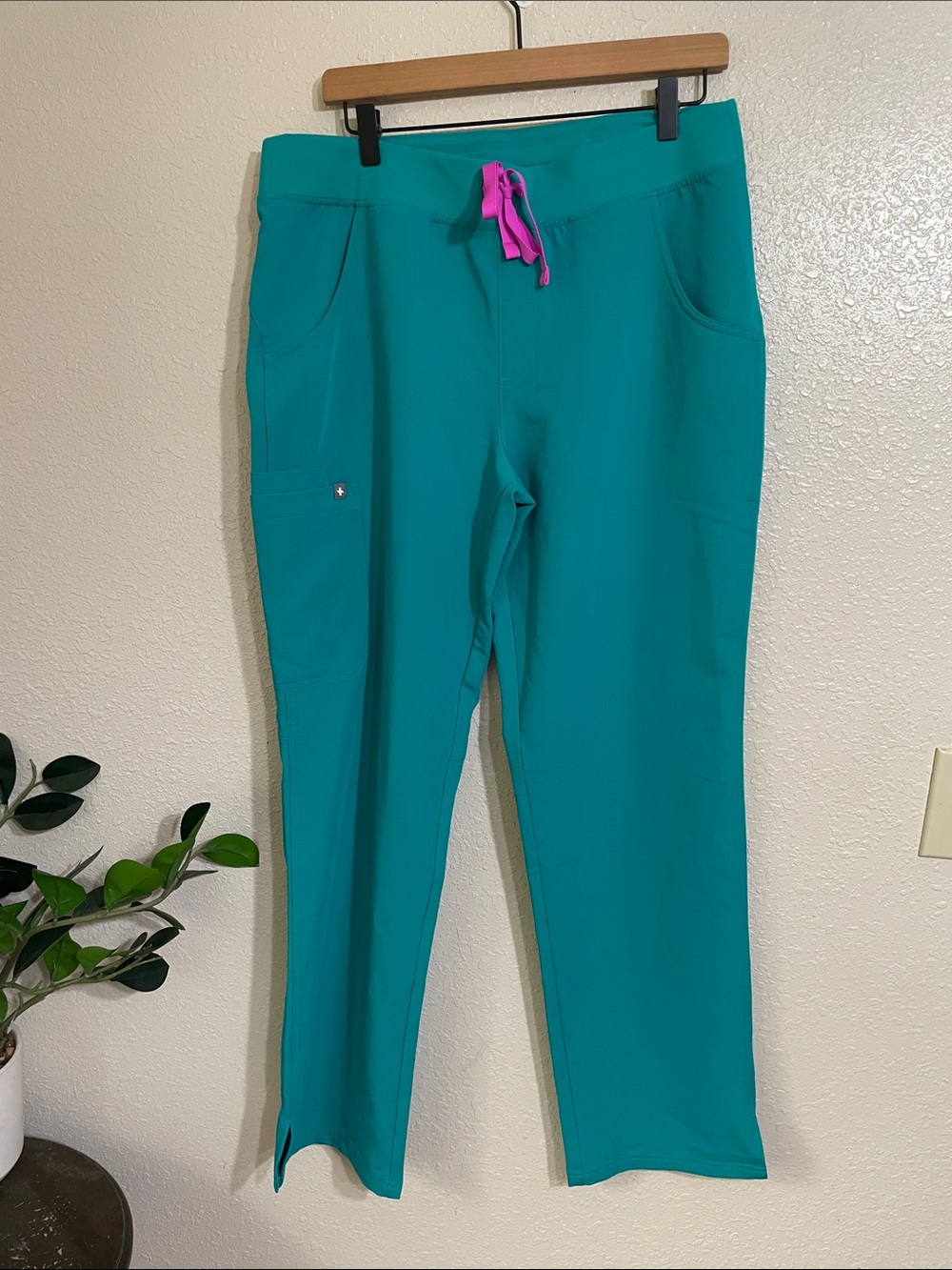 Figs Kade  Pants with Pink Drawstring